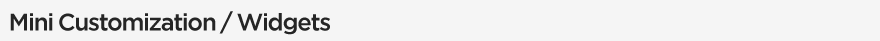 Widgets